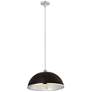 4_Landry 20" Wide Matte Black and Chrome Pendant Light more views