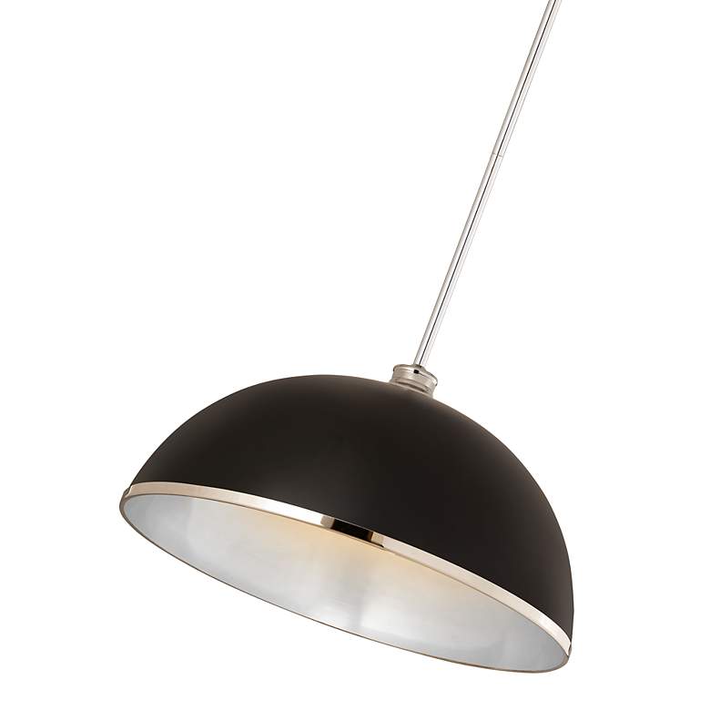 Image 6 Landry 20" Wide Matte Black and Chrome Pendant Light more views