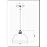Landry 20" Wide Matte Black and Chrome Pendant Light