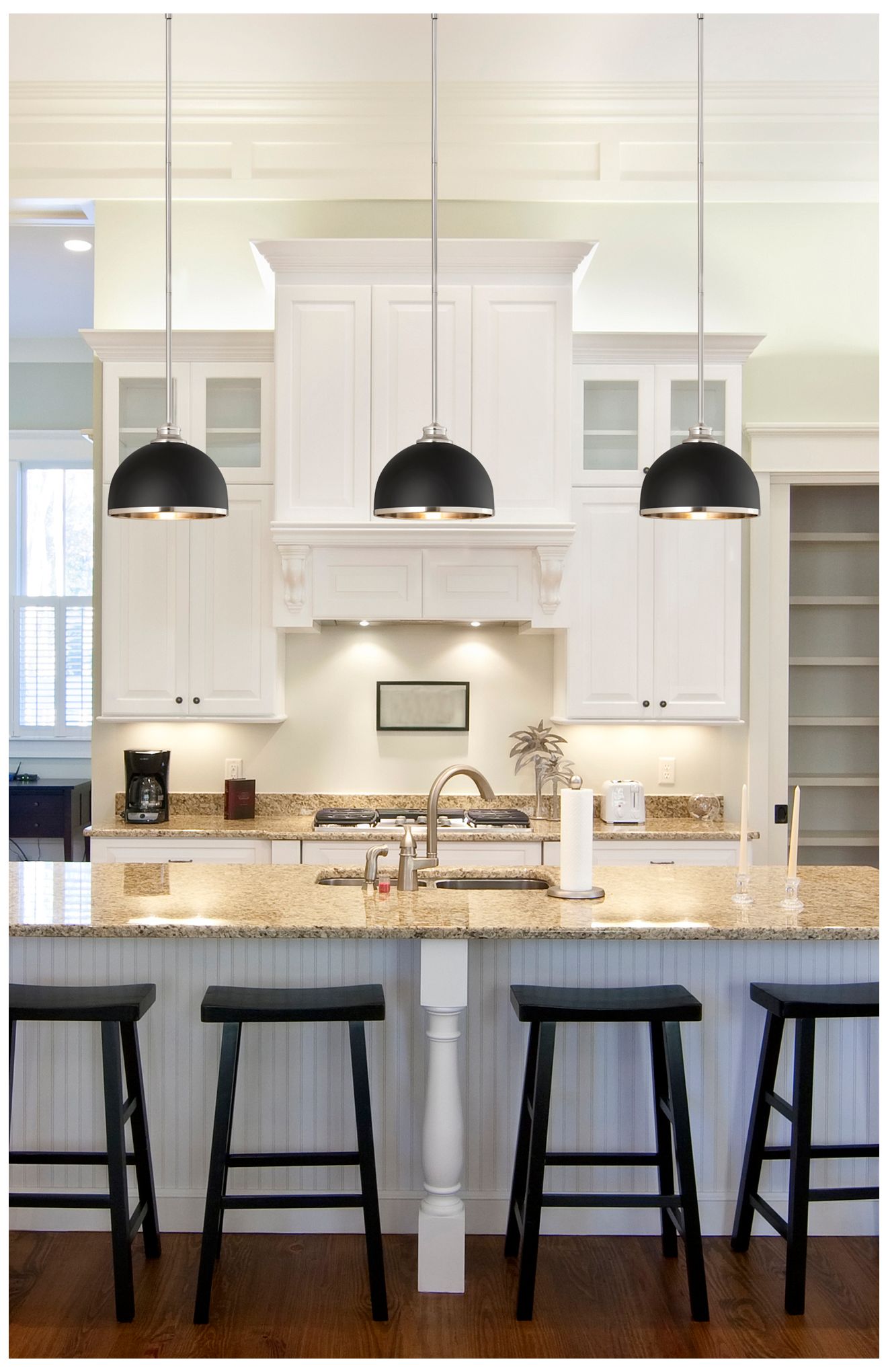 Image 2 Landry by Z-Lite Matte Black + Brushed Nickel 10 inch 1 Light Pendant more views