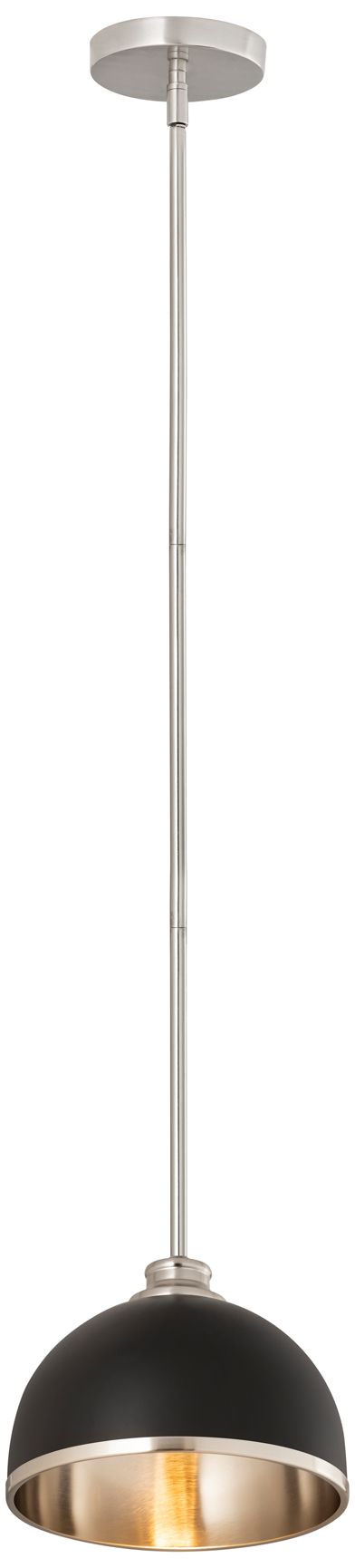 Image 4 Landry by Z-Lite Matte Black + Brushed Nickel 10 inch 1 Light Pendant more views