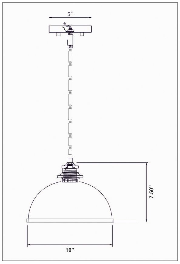 Image 7 Landry by Z-Lite Matte Black + Brushed Nickel 10 inch 1 Light Pendant more views