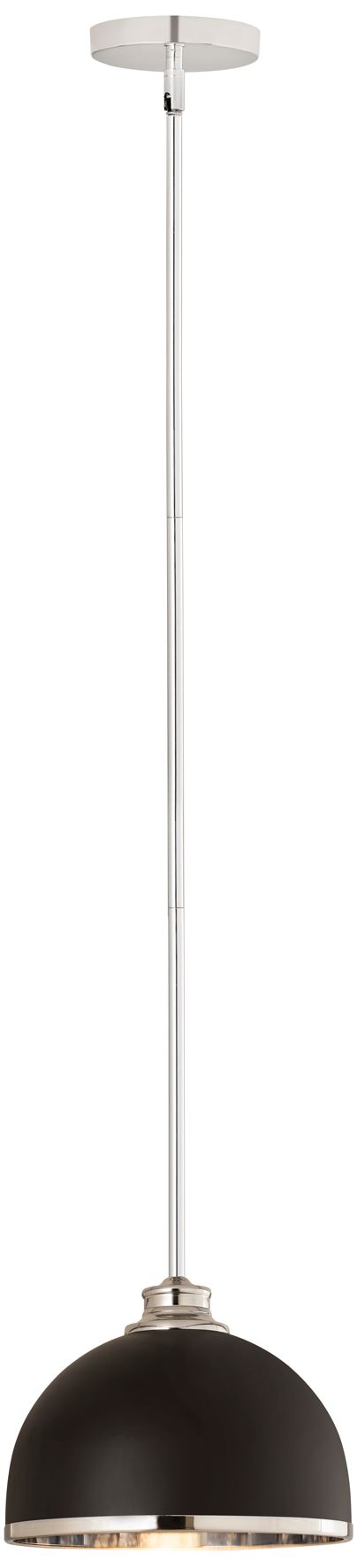 Landry by Z-Lite Matte Black + Chrome 10 inch 1 Light Pendant