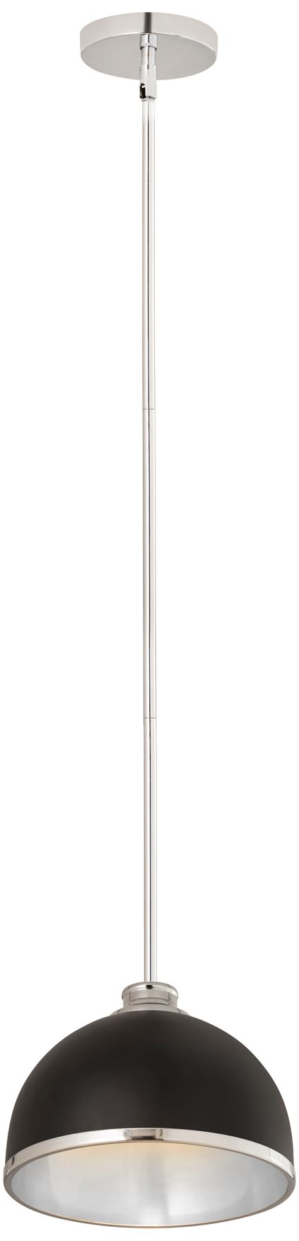 Image 5 Landry by Z-Lite Matte Black + Chrome 10 inch 1 Light Pendant more views