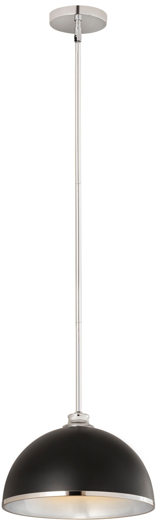 Image 4 Landry by Z-Lite Matte Black + Chrome 14 inch 1 Light Pendant more views