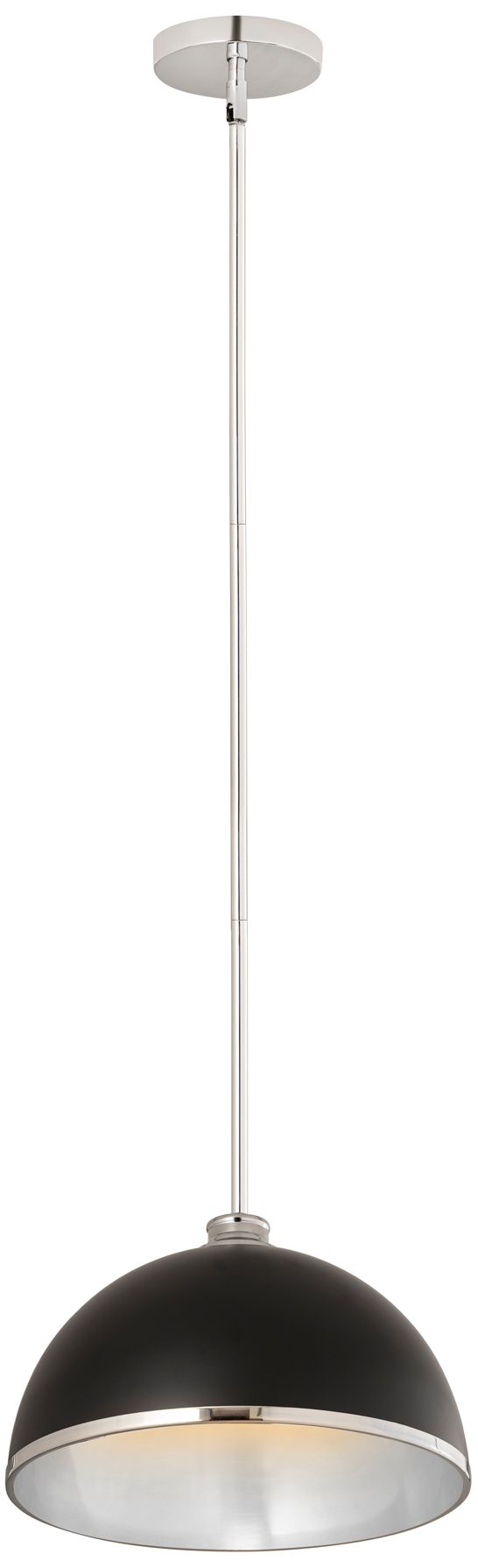 Image 5 Landry by Z-Lite Matte Black + Chrome 14 inch 1 Light Pendant more views