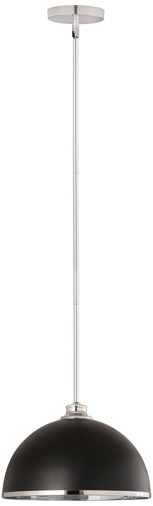 Image 7 Landry by Z-Lite Matte Black + Chrome 14 inch 1 Light Pendant more views