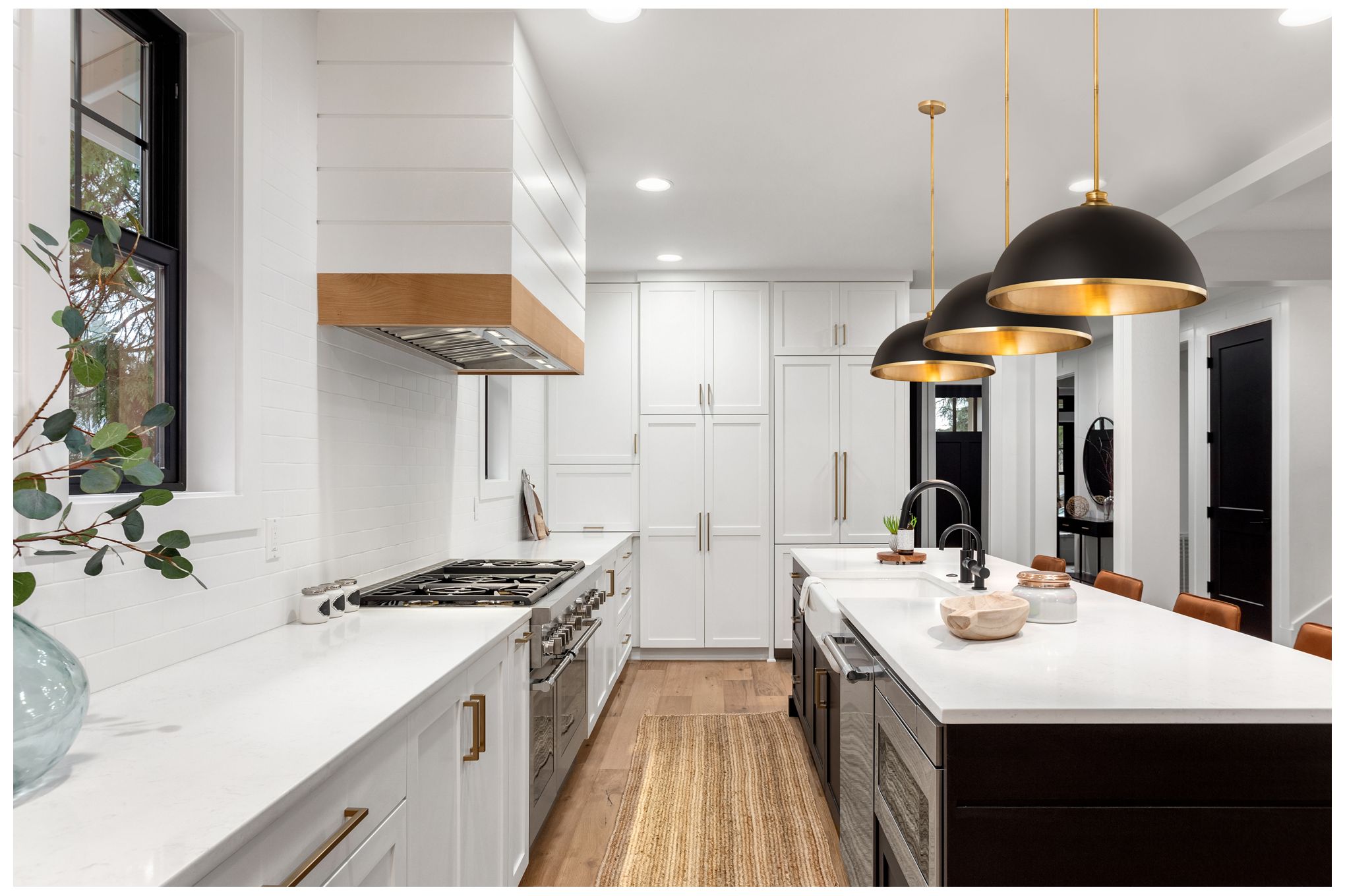 Image 4 Landry by Z-Lite Matte Black + Rubbed Brass 20 inch 1 Light Pendant more views