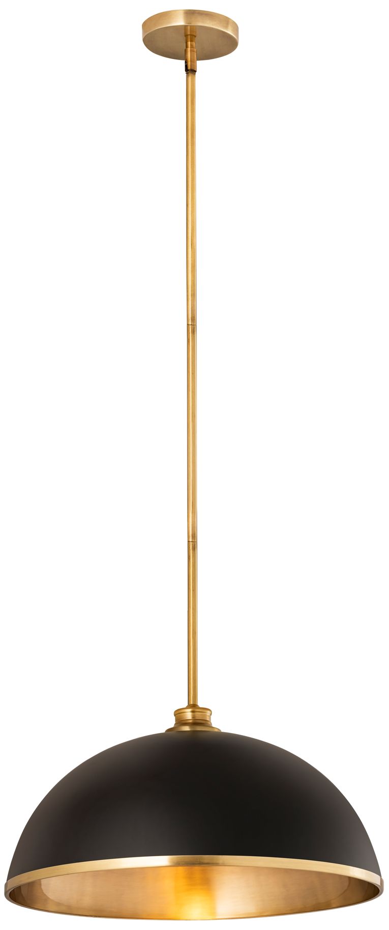 Image 5 Landry by Z-Lite Matte Black + Rubbed Brass 20 inch 1 Light Pendant more views