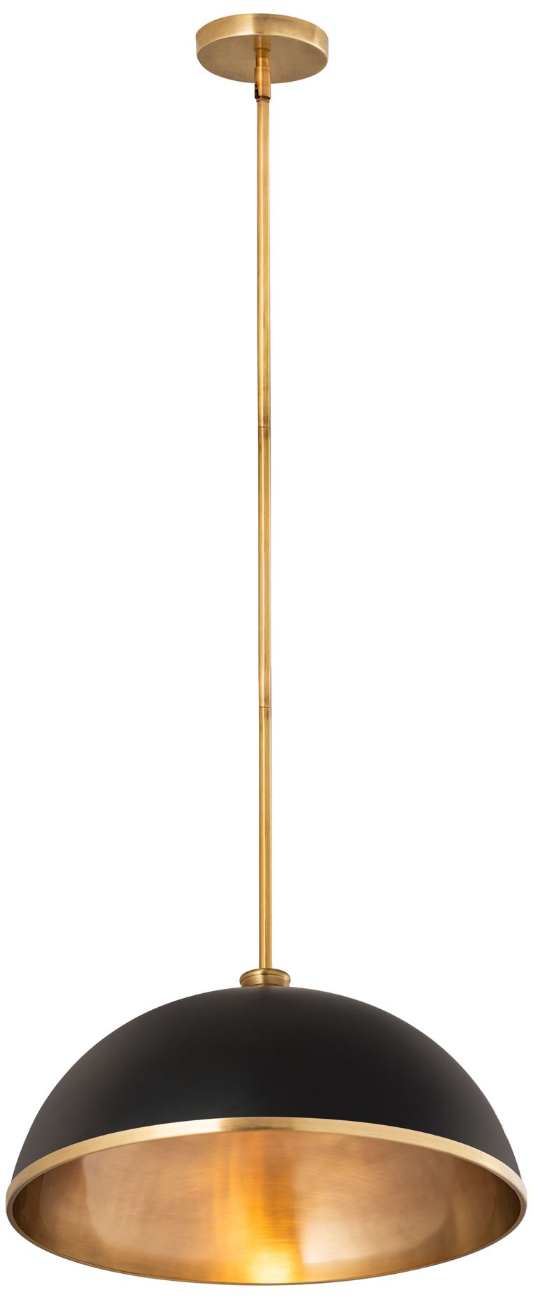 Image 6 Landry by Z-Lite Matte Black + Rubbed Brass 20 inch 1 Light Pendant more views