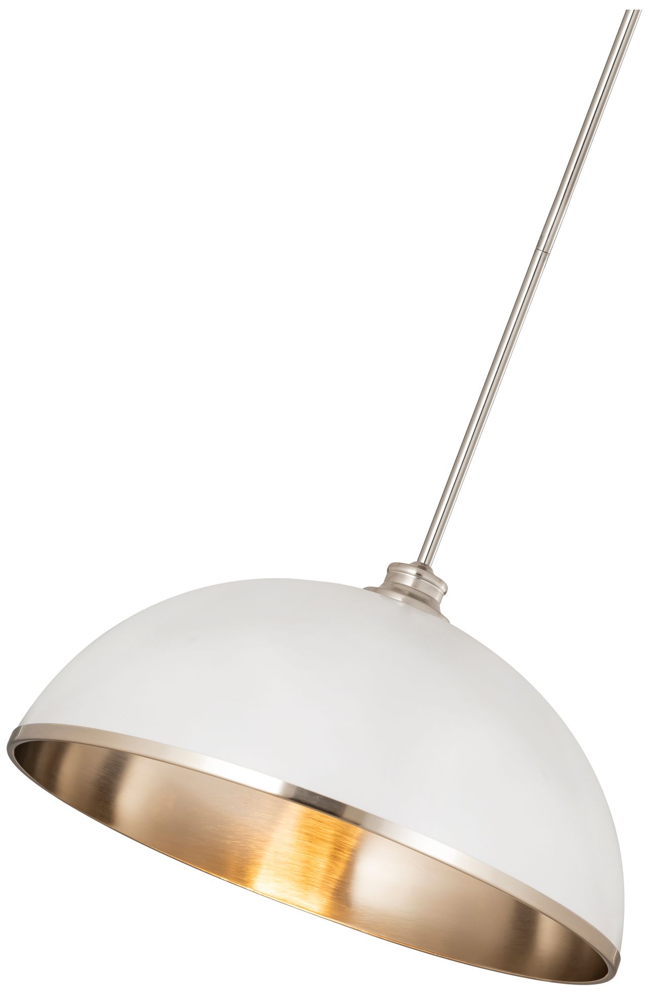 Landry by Z-Lite Matte White + Brushed Nickel 20 inch 1 Light Pendant