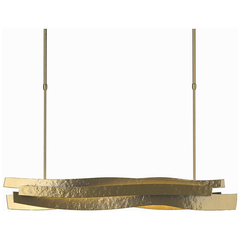Image 1 Landscape 37.4" Wide Modern Brass Standard LED Pendant