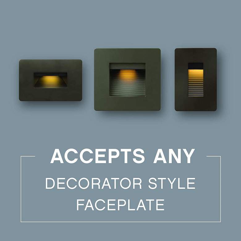 Image 5 Landscape Luna Step Light 12V Horizontal 2700K-Satin Black-Led more views