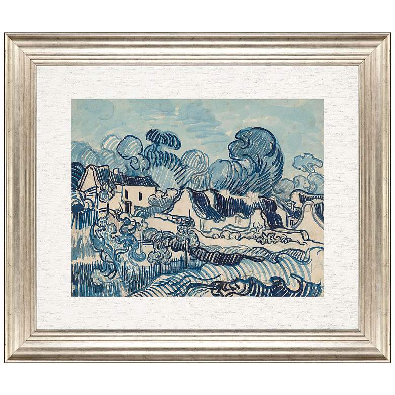 Image 1 Landscape with Houses 43" Wide Giclee Framed Wall Art
