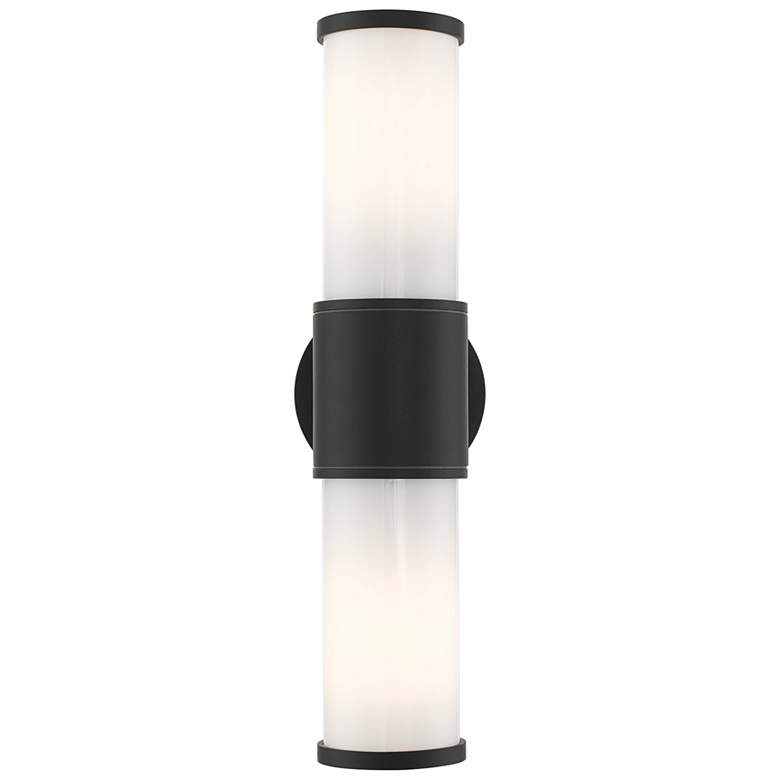 Image 5 Landsdale 17" High Black 2-Light Lantern Outdoor Wall Light more views