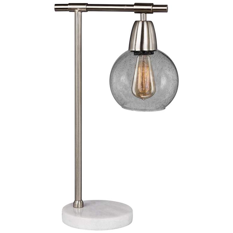 Image 1 Landsdown 18 inch High Brushed Steel Accent Table Lamp