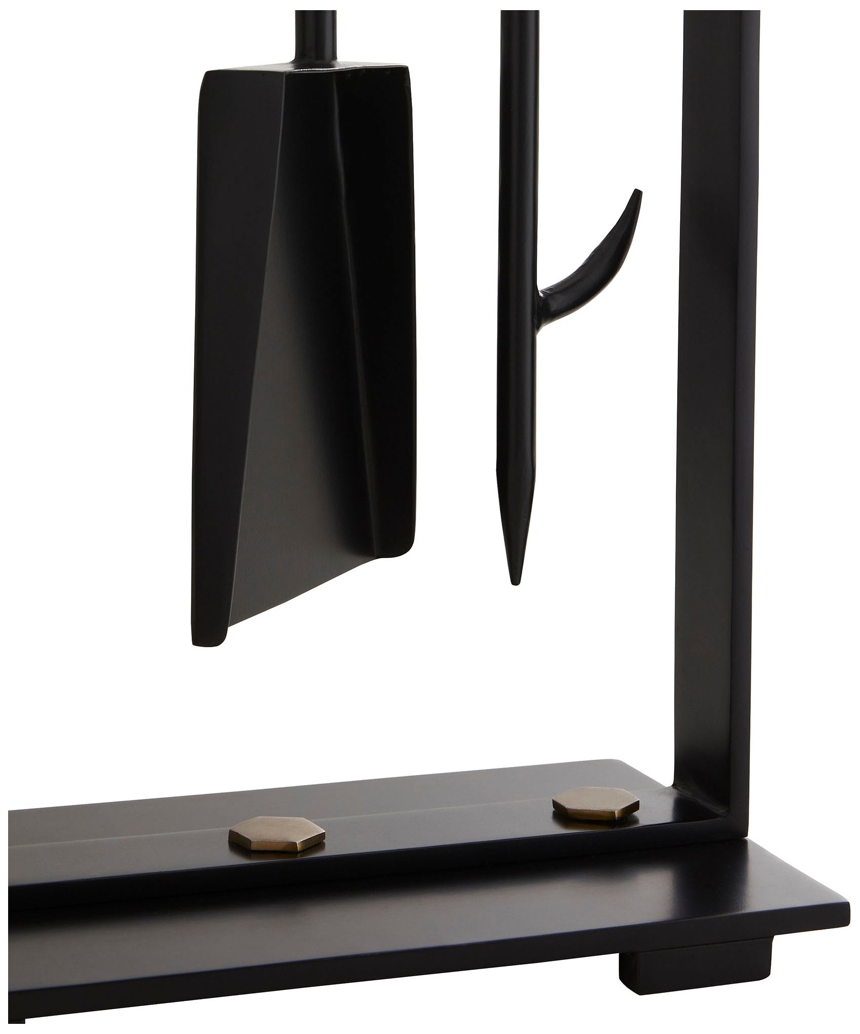 Image 3 Landt Blackened Iron 3-Piece Fireplace Tool Set more views