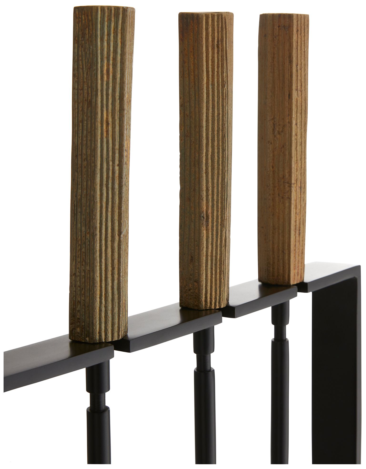 Image 4 Landt Blackened Iron 3-Piece Fireplace Tool Set more views