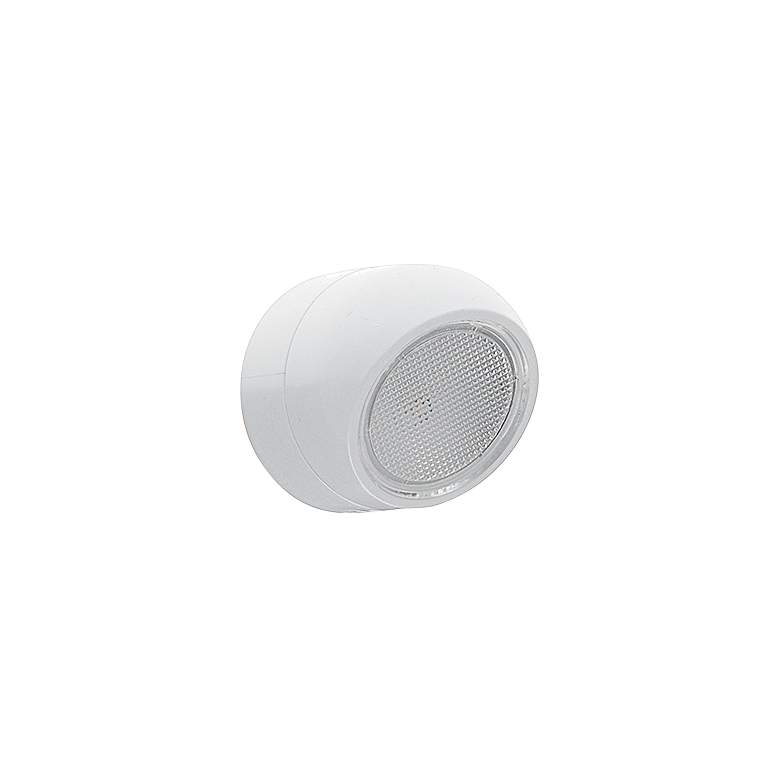 Image 1 Lane 1 1/2"H White Rotating Direct LED Night Lights Set of 2