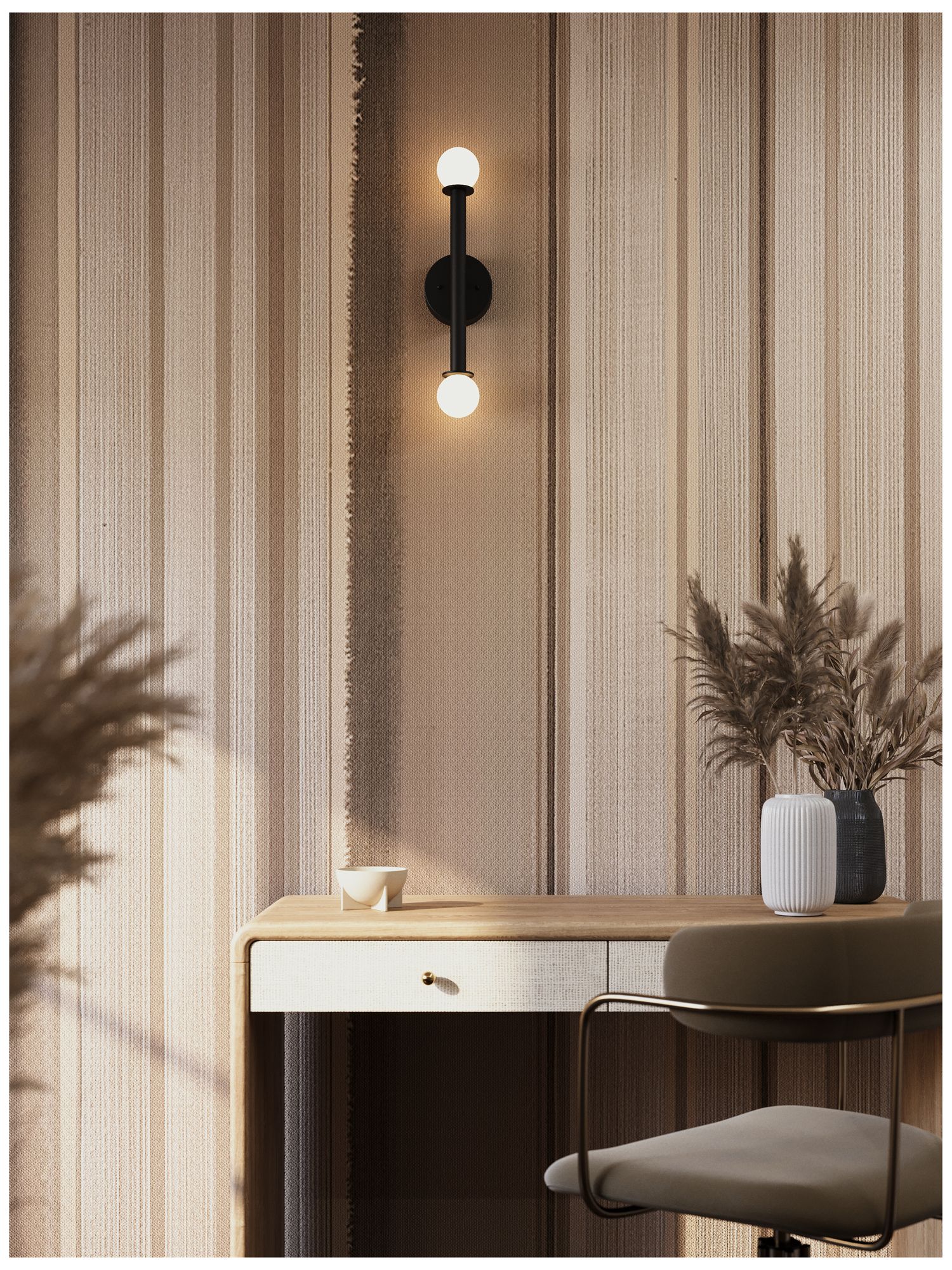 Image 3 Lane 20" High 2-Light Black LED Sconce more views