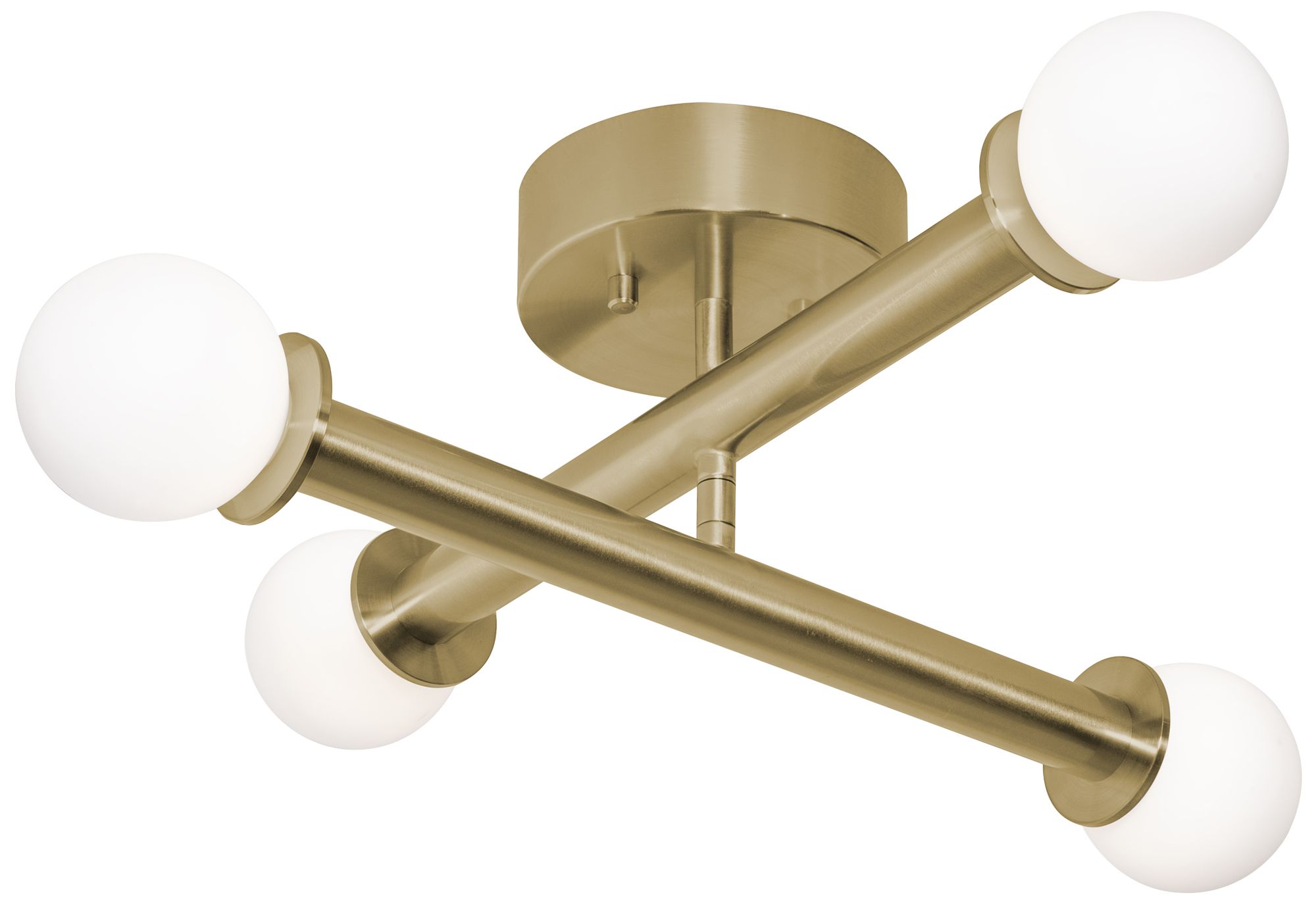 Image 3 Lane 20" Wide 4-Light Antique Brass LED Flush Mount more views