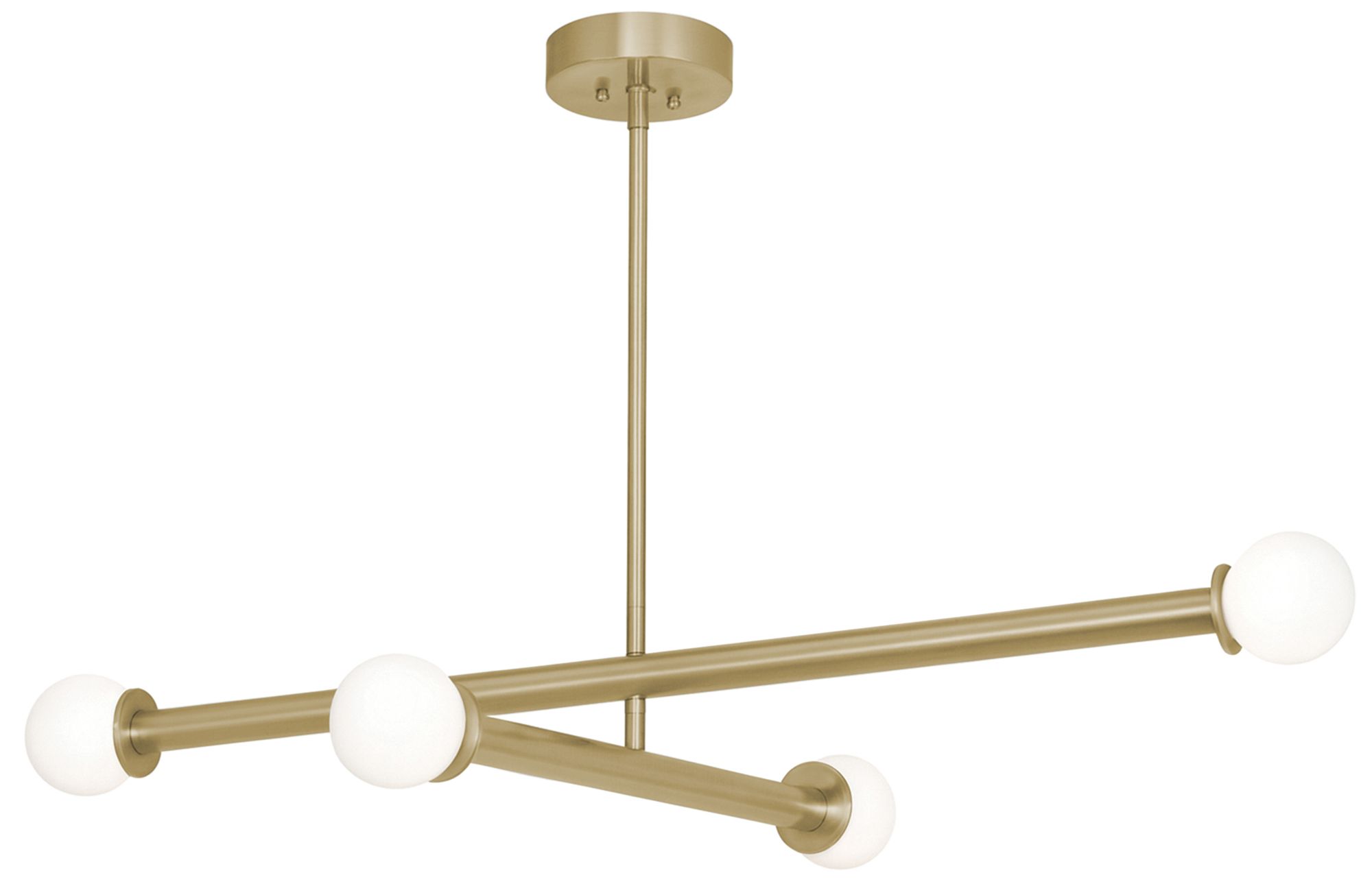 Lane 36" Wide 4-Light Antique Brass LED Pendant