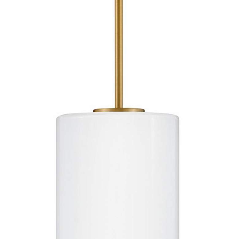 Image 2 Lane 7" Wide Lacquered Brass Cylinder Mini Pendant more views