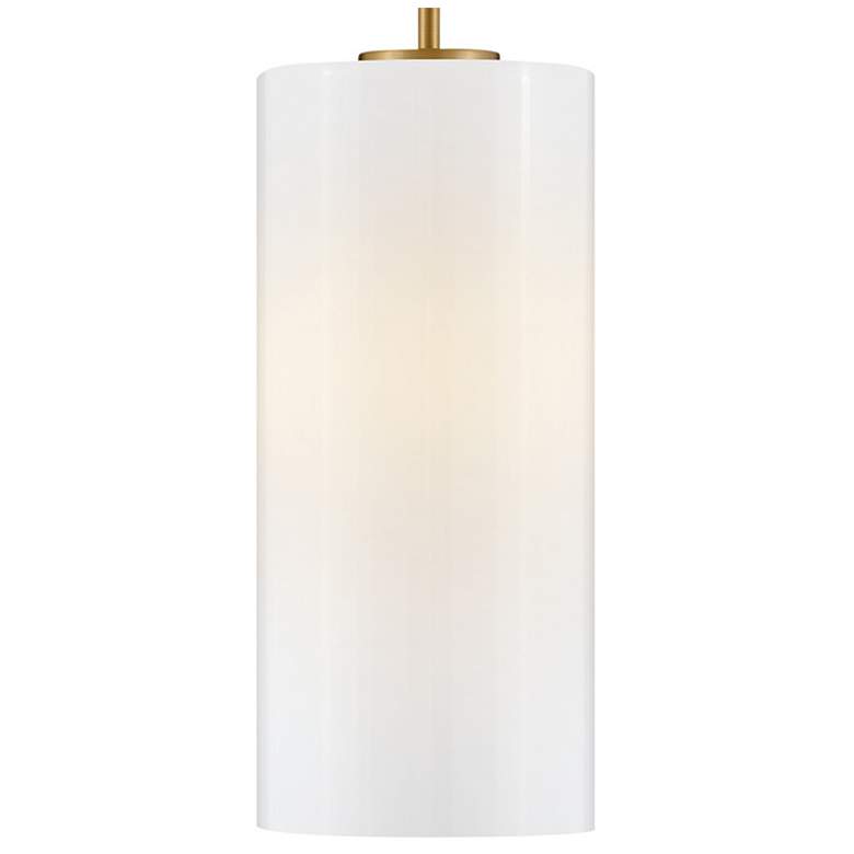 Image 6 Lane 7" Wide Lacquered Brass Cylinder Mini Pendant more views