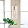 1_Lane 7" Wide Polished Nickel Mini Pendant with Clear Glass