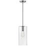 3_Lane 7" Wide Polished Nickel Mini Pendant with Clear Glass more views