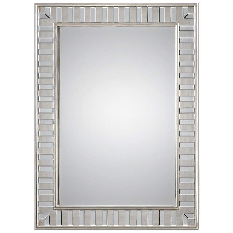 Image 2 Lanester Silver Leaf 36" x 48" Rectangular Wall Mirror