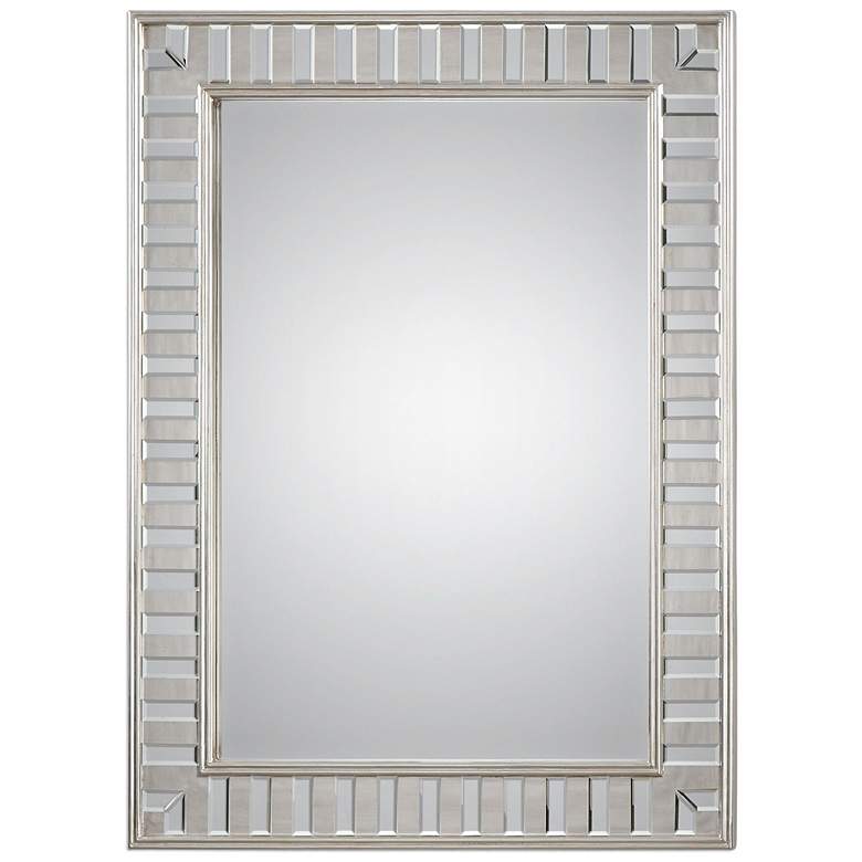 Image 2 Lanester Silver Leaf 36 inch x 48 inch Rectangular Wall Mirror