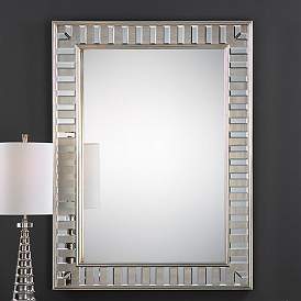 Image1 of Lanester Silver Leaf 36" x 48" Rectangular Wall Mirror