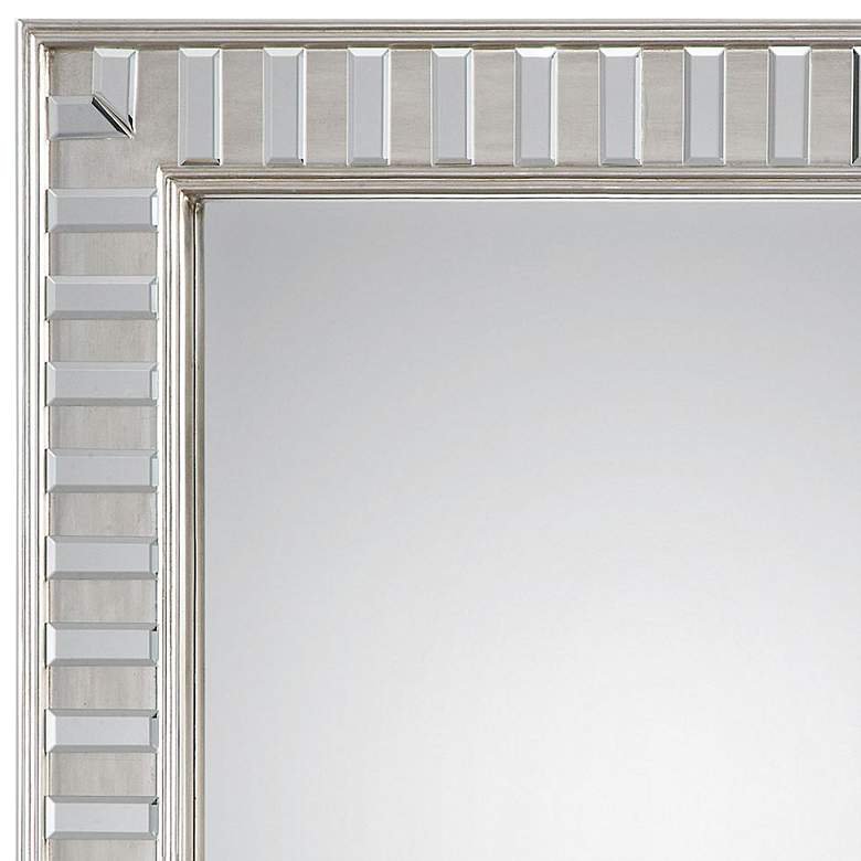 Image 3 Lanester Silver Leaf 36 inch x 48 inch Rectangular Wall Mirror more views