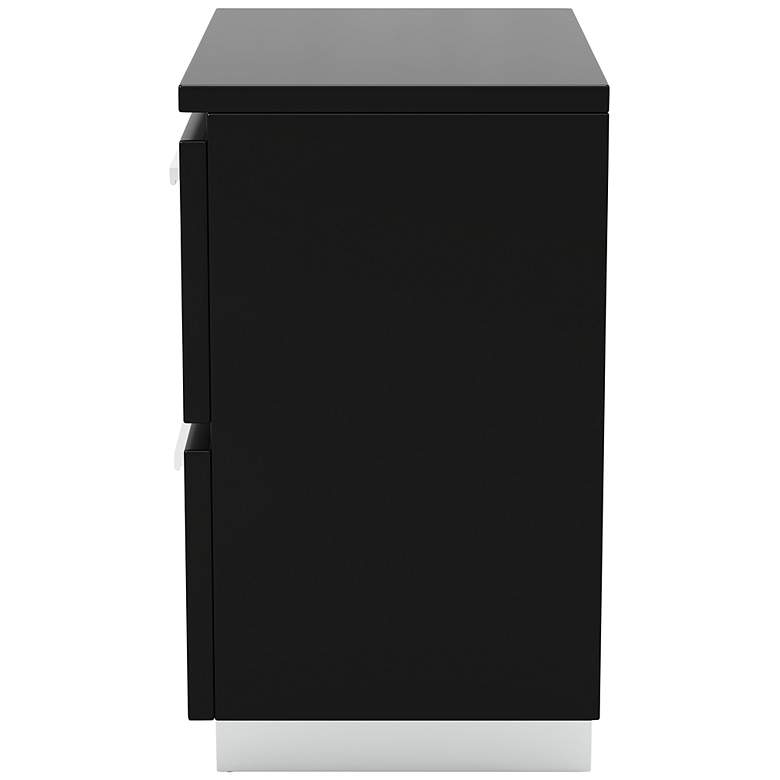 Image 7 Lanesville 23 1/4" Wide Black Wood Nightstand with USB Port more views