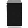 Lanesville 23 1/4" Wide Black Wood Nightstand with USB Port in scene
