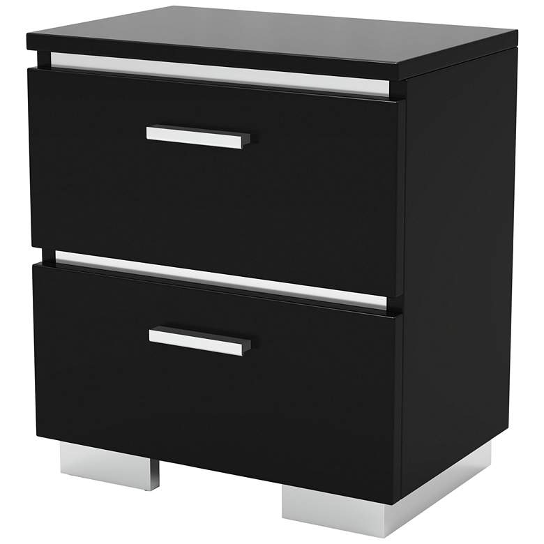 Image 3 Lanesville 23 1/4" Wide Black Wood Nightstands with USB Port Set of 2 more views