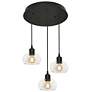2_Laney 19 3/4" Wide Black Multi-Light Pendant