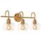 Laney 24" Wide Vintage Gold 3-Light Bath Light