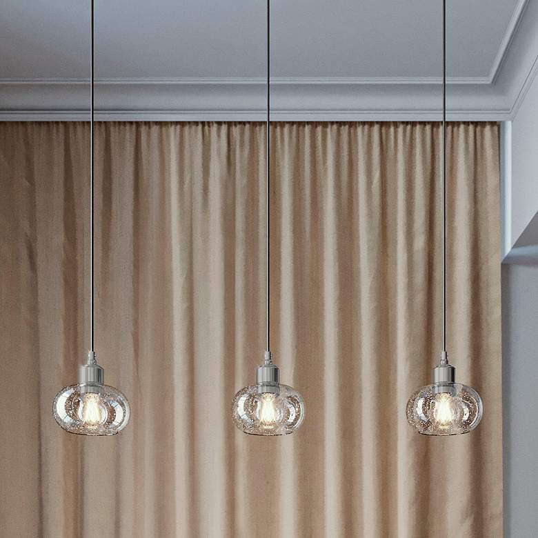 Image 1 Laney 36" 3 Light Linear Satin Nickel Pendant