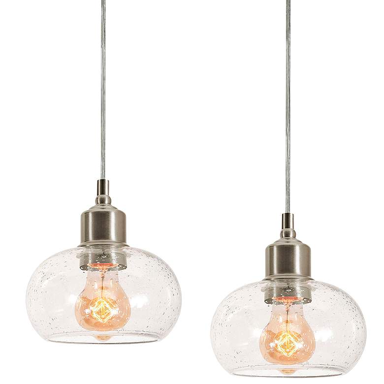 Image 3 Laney 36" 3 Light Linear Satin Nickel Pendant more views