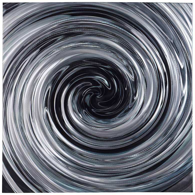 Image 1 Laney Swirl Circle 39 inch Square Frameless Wall Art