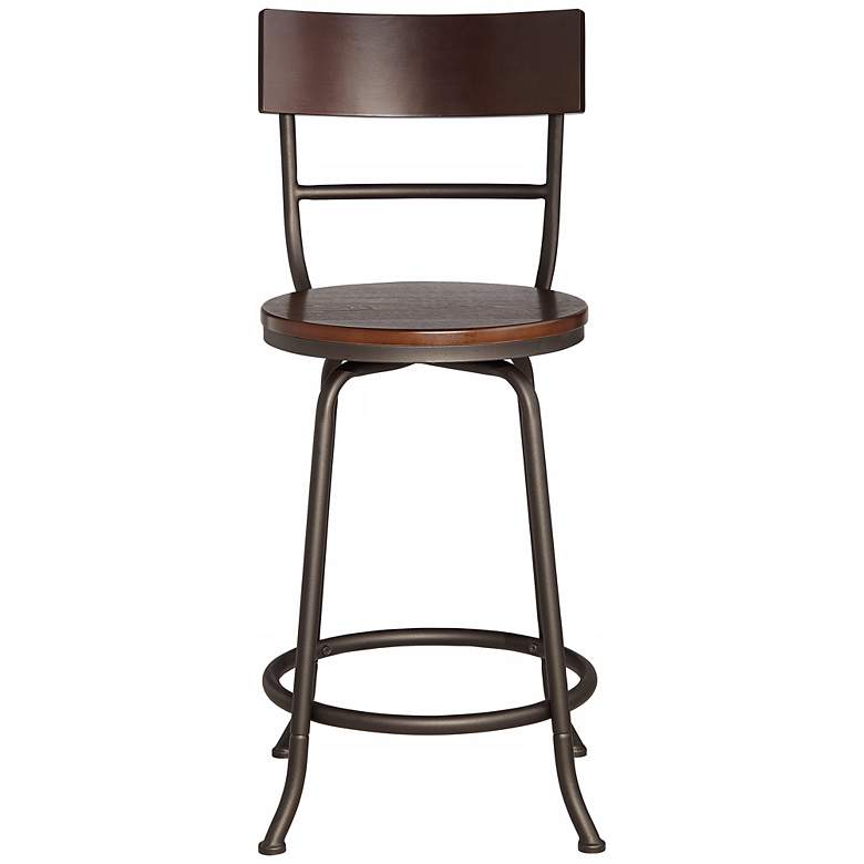 Image 7 Langdon 24 1/4" Glitter Bronze Swivel Counter Stools Set of 2 more views