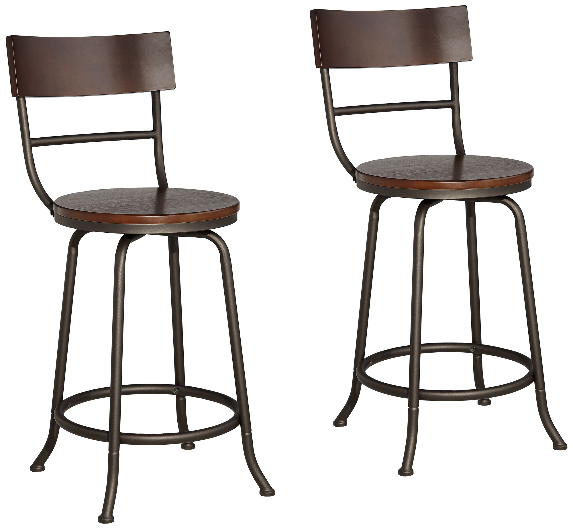 Image 3 Langdon 24 1/4" Glitter Bronze Swivel Counter Stools Set of 2