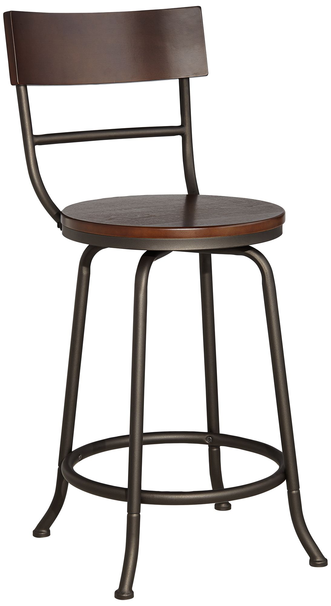 Roark dark wood and best sale bronze adjustable swivel barstool