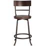 Langdon 24 1/4" Wood and Bronze Swivel Counter Stool in scene