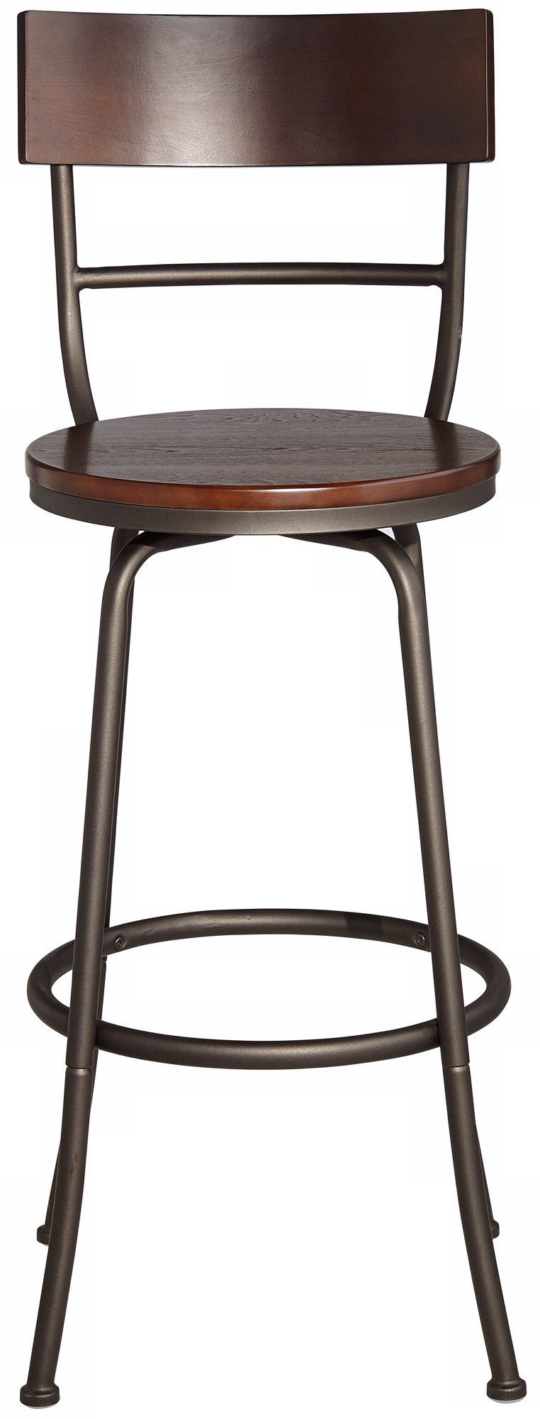 Image 5 Langdon 29" Wood and Bronze Metal Swivel Bar Stools Set of 2 more views