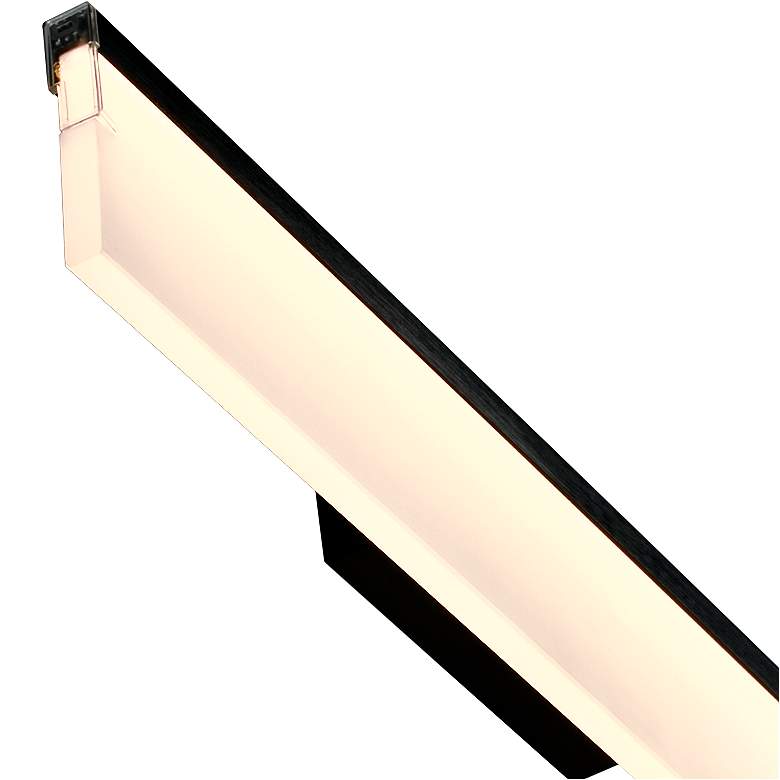 Image 4 Lange 23 1/2" Wide Brushed Black LED Linear Bath Light more views