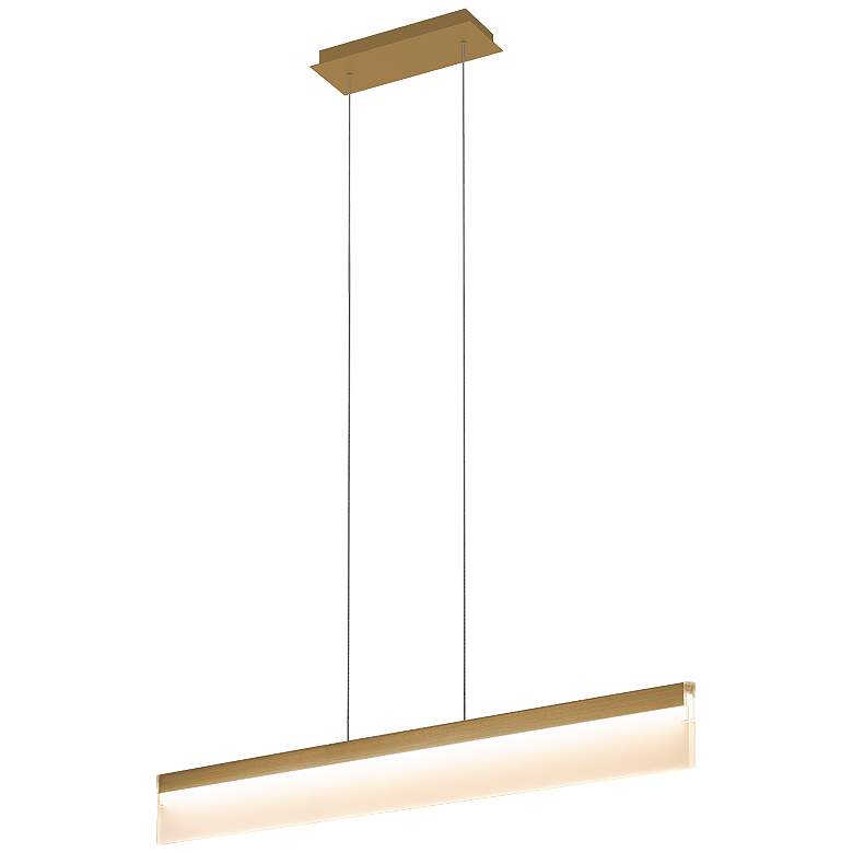 Image 1 Lange 35.4 inch Antique Brass Pendant