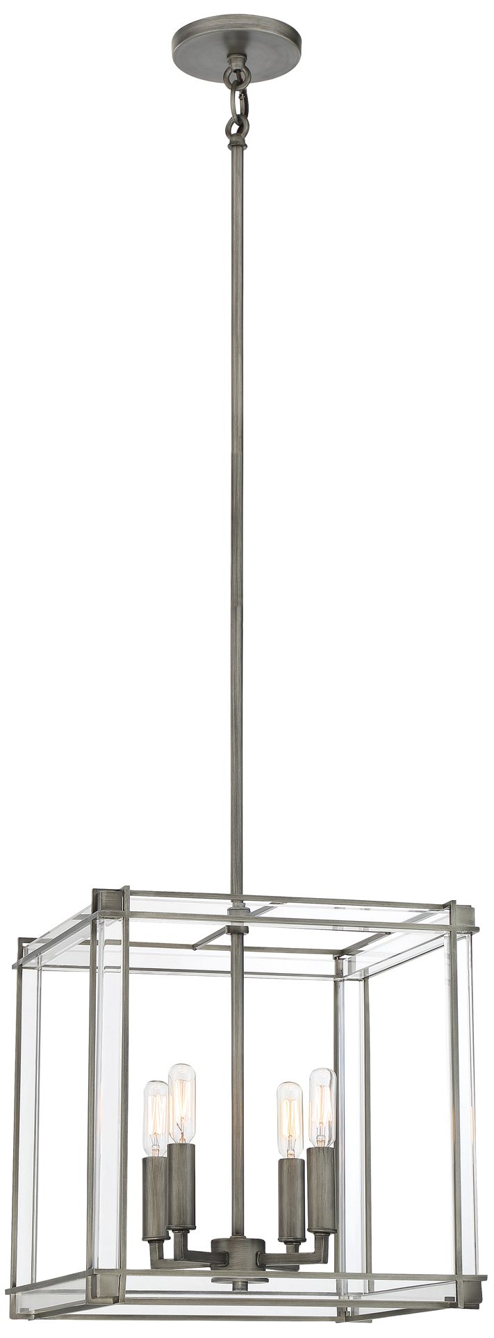 Image Langen Square  Antique Nickel Pendant